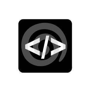 Vector black code file type icon set photo